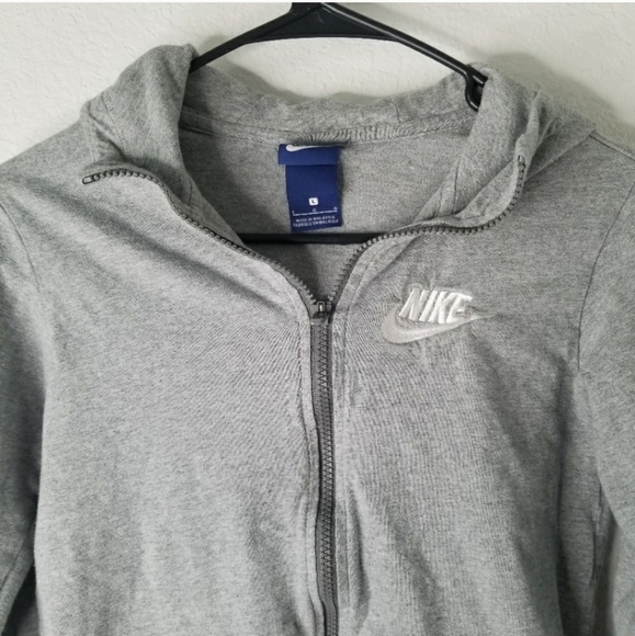 Nike Kids Grey Long Sleeve Full Zip Hoodie Size Large - Picture 3 of 10